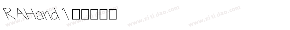 RAHand 1字体转换